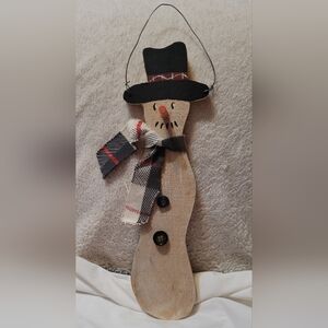 Festive Snowman Holiday Decoration with Scarf